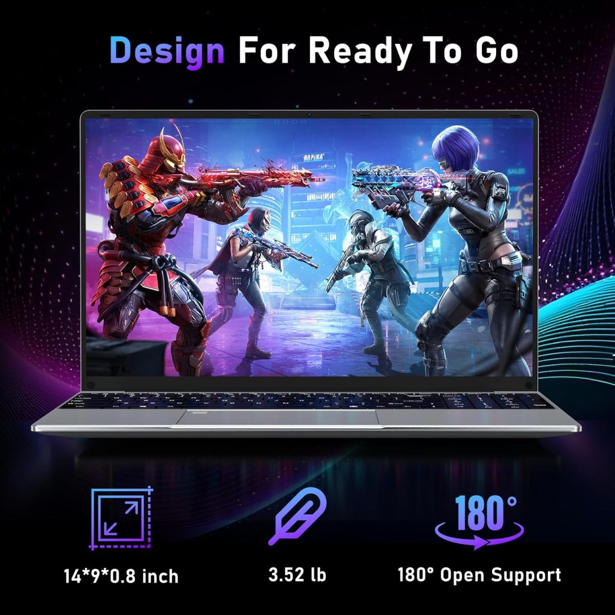 ⁦لابتوب العاب 15.6 انش من نايكلولو، ذاكرة RAM 32GB وSSD 1TB، معالج AMD رايزن 5 7430U 6C/12T (حتى 4.3Ghz)، بطاقة رسومات AMD راديون، شاشة 15.6 انش FHD 1920×1080، واي فاي 5، بلوتوث 5.0، كيبورد باضاءة⁩ - الصورة ⁦7⁩
