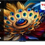 TCL تلفزيون جوجل سمارت 65 بوصة 4K QLED برو HDR 10+، دولبي فيجن اتموس، 120Hz VRR+120Hz DLG، اونكيو 2.1 قناة، تصميم نحيف وحيد الهيكل - 65C655 (موديل 2024)