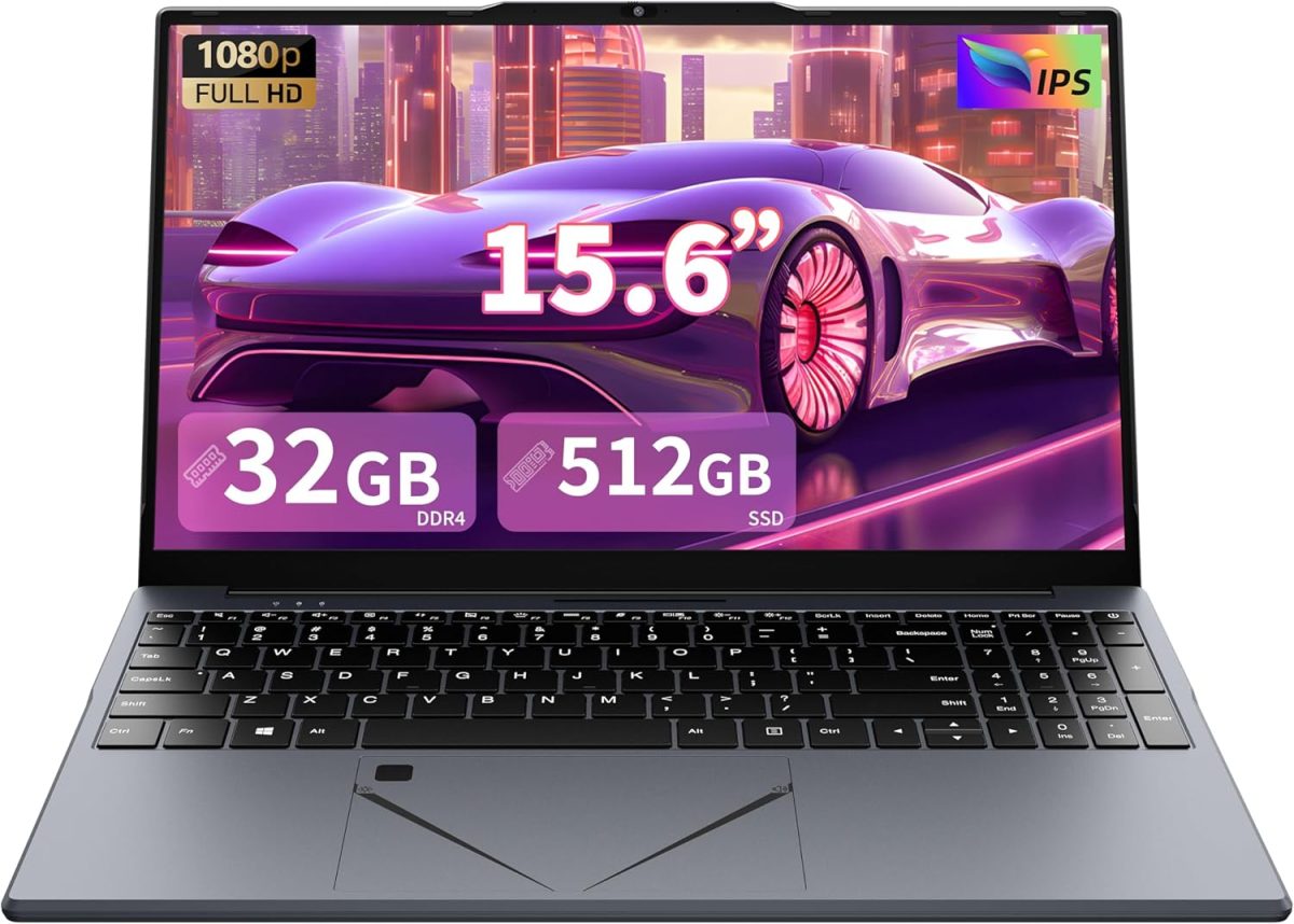 لابتوب اوك بوك 15.6 انش، AMD رايزن 5 3500U (حتى 3.7GHz) معالج رباعي النواة، 32GB DDR4 RAM، M.2 SSD، نوت بوك محمول مع لوحة لمس قابلة للتعديل، مفتاح كاميرا ويب للخصوصية (32GB DDR4 | 512GB SSD)