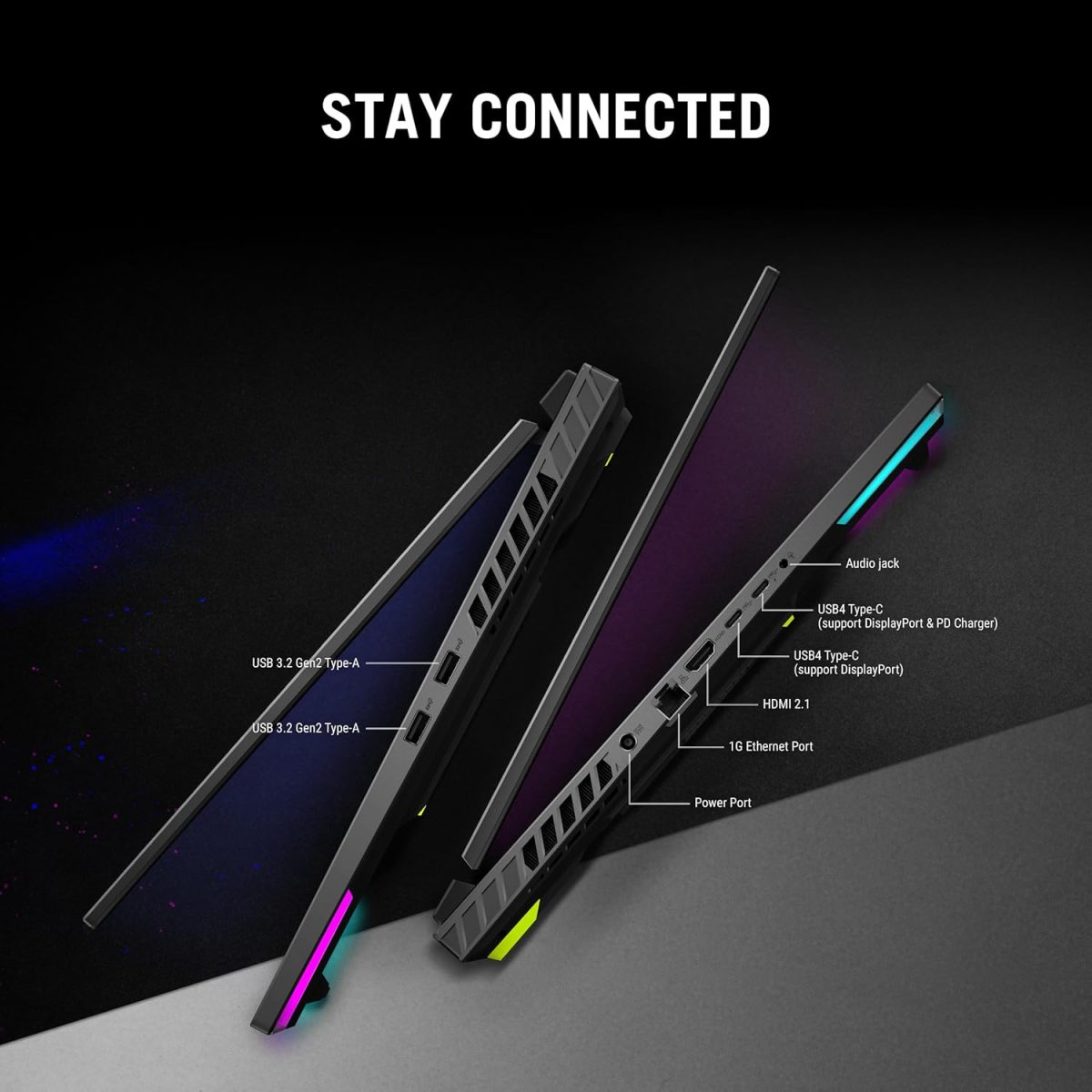 ⁦اسس, لابتوب العاب روج ستريكس G18 G815LW-S9033W، انتل كور الترا 9 275HX/32GB/1TB PCIE G4 SSD/انفيديا RTX5080/16GB GDDR7/ويندوز 11 هوم/18/كيبورد انجليزي-عربي/رمادي⁩ - الصورة ⁦9⁩