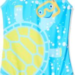 سبيدو بدلة سباحة للبنات من تومي تيرتل ديجيتال بلاسمنت بظهر متقاطع (عبوة من قطعة واحدة)