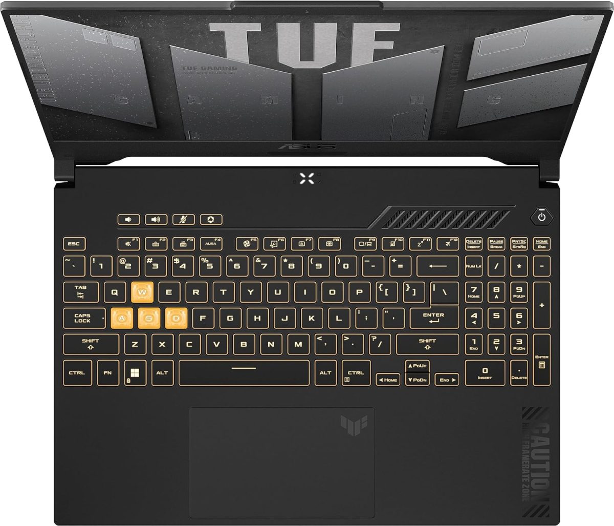 ⁦اسس لابتوب العاب تي يو اف 15 FX507ZV بشاشة FHD 15.6 انش 144Hz ومعالج انتل كور i7-12700H وذاكرة RAM 16GB وSSD 512GB وانفيديا جيفورس RTX 4060 8GB وويندوز 11 وكيبورد انجليزي/رمادي⁩ - الصورة ⁦2⁩