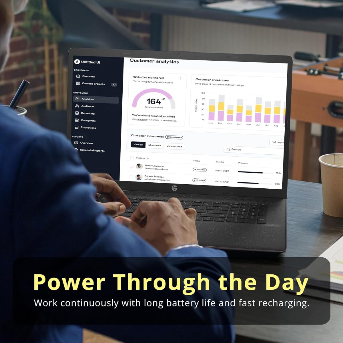 ⁦HP لابتوب اعمال 17.3 انش HD+ انتل i5-1334U، ذاكرة RAM 32GB، تخزين 1.28TB (1TB SSD + قاعدة شحن 288GB)، بطاقة رسومات انتل ايرس Xe، كيبورد رقمية، واي فاي 6، كاميرا ويب، ويندوز 11 برو، اسود⁩ - الصورة ⁦7⁩