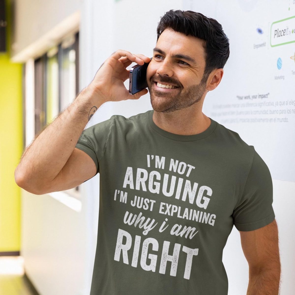 ⁦تي شيرت للرجال مطبوع عليه I Speak Fluent Sarcasm⁩ - الصورة ⁦3⁩
