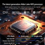 ⁦Gaming Laptop,15.6 Inch FHD IPS 1920x1080 ,Student Business Laptop 12th Gen N95 Processor(Up to 3.4GHz),16GB RAM 1TB SSD ,Supports 180 Angle Opening Backlit Keyboard Fingerprint Unlock Win 11 Pro⁩ - الصورة ⁦2⁩
