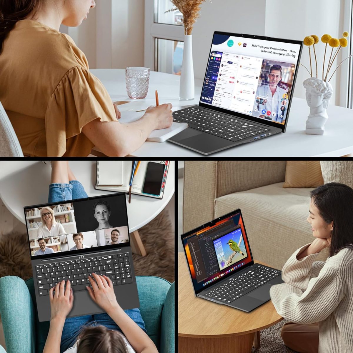 ⁦KUMNOSAL 16 Inch Laptop Computer, FHD IPS 1200p Screen, Gaming Laptop i5 (Up to 3.6GHz) for 16GB LPDDR4 RAM 512GB SSD, 180 Angle Open WiFi 5 HDMI Backlit Keyboard UHD Graphics 617 with Numeric Keypad⁩ - الصورة ⁦7⁩