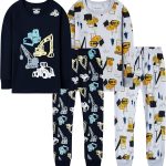 كيوتيك فاشن طقم بيجامة للبنات الصغيرات ملابس نوم من القطن للاولاد مقاس 2 - 12 سنة