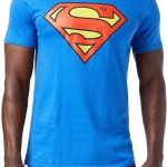 دي سي كومكس تي شيرت بشعار سوبرمان للرجال