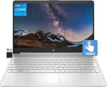 HP احدث لابتوب 2022 بشاشة لمس HD 15.6 انش ومعالج انتل i5-1135G7 رباعي النواة (افضل من i7-1065G7 حتى 4.2GHz) وبطاقة عرض مرئي ايرس Xe وRAM 16GB وSSD 512GB وكاميرا ويب HD وواي فاي وبطارية اكثر من 11 ساعة