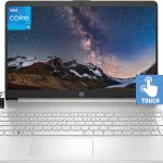 HP احدث لابتوب 2022 بشاشة لمس HD 15.6 انش ومعالج انتل i5-1135G7 رباعي النواة (افضل من i7-1065G7 حتى 4.2GHz) وبطاقة عرض مرئي ايرس Xe وRAM 16GB وSSD 512GB وكاميرا ويب HD وواي فاي وبطارية اكثر من 11 ساعة