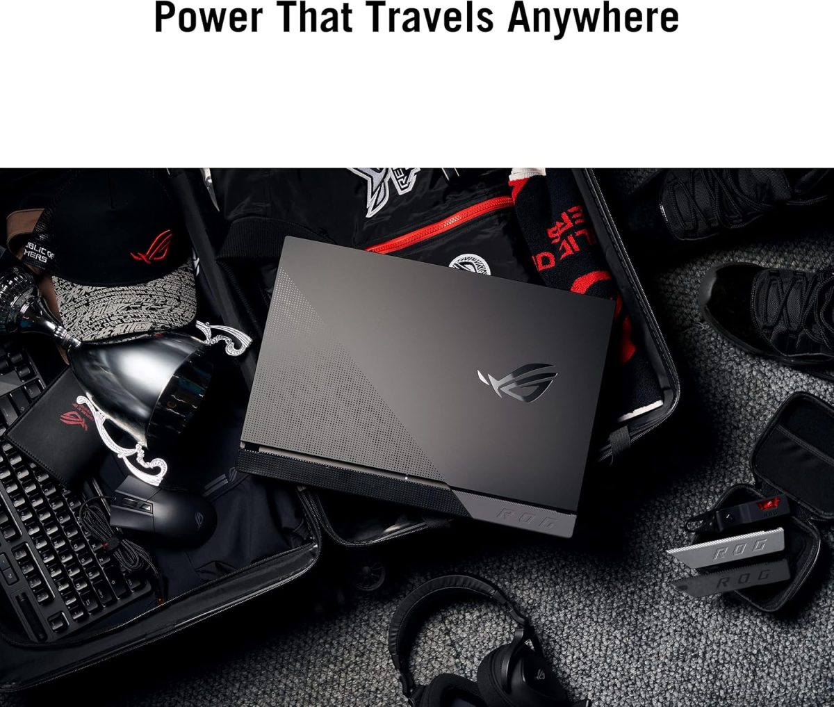 ⁦اسس لابتوب العاب روج ستريكس 15، شاشة 15.6 انش 300Hz 3ms FHD IPS، AMD رايزن 9 5900HX، 32GB DDR4 SDRAM، 1TB SSD، نفيديا جيفورس RTX 3080، كيبورد ميكانيكي بصري RGB لكل مفتاح، ويندوز 11 هوم⁩ - الصورة ⁦7⁩