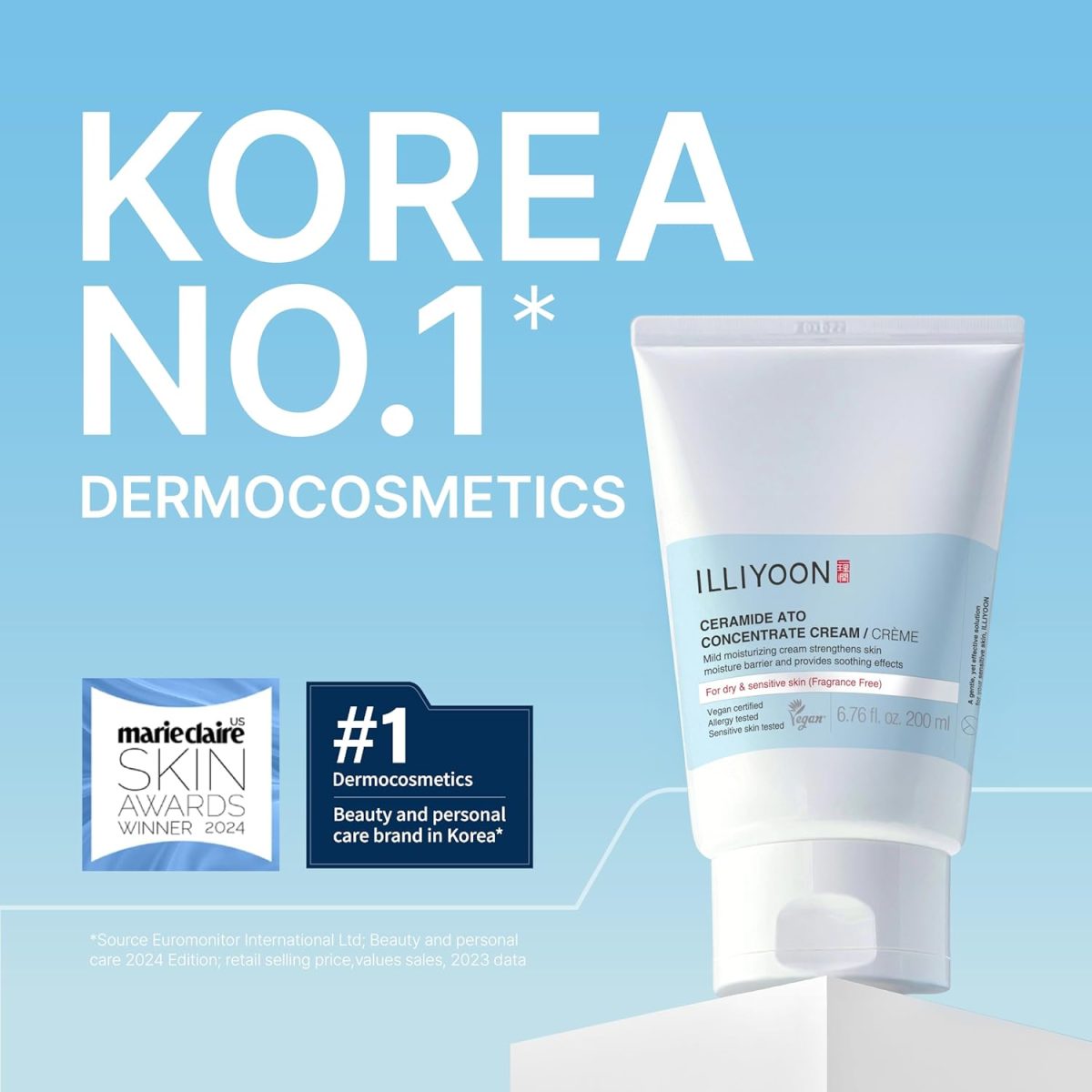 ⁦Illiyoon Amore Pacific Ceramide Ato Concentrate Moisturizer Cream 200ml (6.8 oz)⁩ - الصورة ⁦2⁩