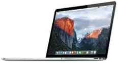 لابتوب ماك بوك برو A1398 (2015) بشاشة 15.4 انش ومعالج انتل كور i7 الجيل الرابع وذاكرة رام 16 جيجا وSSD 512 جيجا وبطاقة رسومات انتل ايريس 1.5 جيجا انجليزي فضي متجدد