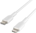 ⁦كيبل شحن USB من نوع سي الى لايتننج كيبل من بيلكن (كيبل شحن سريع لجوال ايفون 14 13 12 والاصدارات الاحدث)، معتمد من ابل (لون أبيض، طول 1 متر)⁩ - الصورة ⁦2⁩