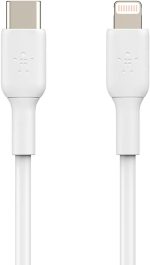 ⁦كيبل شحن USB من نوع سي الى لايتننج كيبل من بيلكن (كيبل شحن سريع لجوال ايفون 14 13 12 والاصدارات الاحدث)، معتمد من ابل (لون أبيض، طول 1 متر)⁩ - الصورة ⁦4⁩