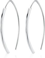 SLUYNZ 925 Sterling Silber Einfdler Ohrringe fr Damen Mdchen Tropfen Ohrringe Creolen Ohrhnger Hngend Ohrringe