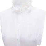 NALACAL Fake Collar Lady Ruffles Turtle Neck False Shirt Collar Detachable Doll Lapel Blouse Half Shirts False Collar Stand Top Elegant for Women's Girl's