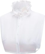 NALACAL Fake Collar Lady Ruffles Turtle Neck False Shirt Collar Detachable Doll Lapel Blouse Half Shirts False Collar Stand Top Elegant for Women's Girl's
