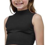 سترة قصيرة بدون اكمام برقبة مرتفعة للبنات خفيفة الوزن لرقص الديسكو