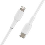⁦كيبل شحن USB من نوع سي الى لايتننج كيبل من بيلكن (كيبل شحن سريع لجوال ايفون 14 13 12 والاصدارات الاحدث)، معتمد من ابل (لون أبيض، طول 1 متر)⁩ - الصورة ⁦3⁩