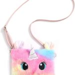 ميكنج تيك شنط كتف للبنات الصغيرات، شنط ماسنجر من القطيفة، شنطة كتف بتصميم يونيكورن مصبوغة بالربط بالوان قوس قزح، محافظ عملات معدنية للاطفال، شنط يد الاميرة اللطيفة اكسسوارات للبنات