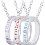 عقد صداقة بسلسلة مزدوجة وطباعة كلمات "Best Friends Forever" من يلو تشايمز، للبنات، 3 قطع, M