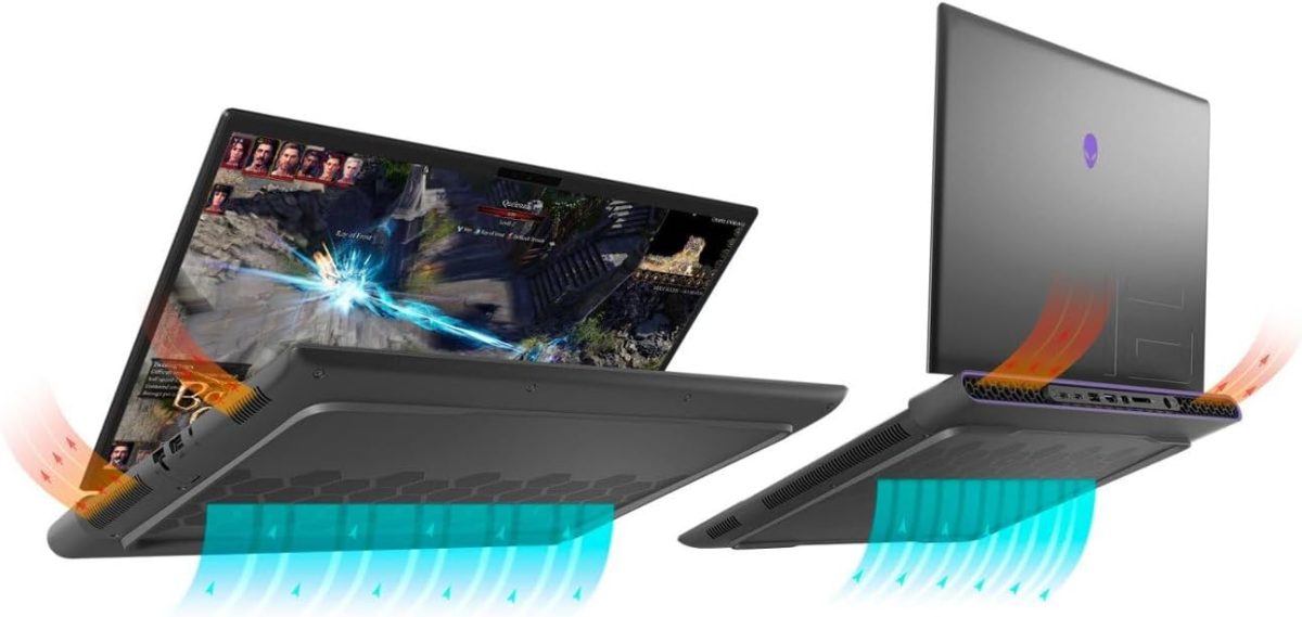 ⁦ديل لابتوب العاب ديل الين وير M16 الاحدث 2023 بشاشة 16 انش QHD+ 165Hz كور i7-13700HX 16 كور 16 جيجا 1 تيرا SSD انفيديا RTX 4070 8 جيجا RGB خلفية مفتاح انجليزي ويندوز 11 برو دارك ميتاليك مون⁩ - الصورة ⁦5⁩