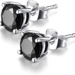 جيان جكسين اقراط مرصعة باحجار كريمة دائرية مطلية بالبلاتينيوم من الفضة الاسترليني عيار 925 للجنسين مجوهرات راقية للبنات والنساء والرجال والاولاد