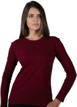 ⁦بريكس تي شيرت نسائي طويل الاكمام - تي شيرت قطن برقبة دائرية بدون علامة فائق النعومة كلاسيكي وقصة ضيقة.⁩ - الصورة ⁦6⁩