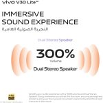 ⁦vivo V30 Lite 5G (Crystal Black, 12GB+12GB RAM, 256GB) 120Hz AMOLED Display | Dual Stereo Speaker | Exclusive Gifts: Earbuds, Fitness Band, Phone Cover, (Renewed)⁩ - الصورة ⁦8⁩