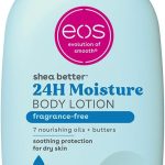 EOS لوشن للجسم من شيا بيتر، خال من العطور، للعناية بالبشرة على مدار 24 ساعة، 16 اونصة سائلة