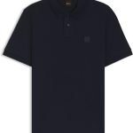 بوس قميص بولو قطن مطاطي بقصة ضيقة للراكب للرجال مع رقعة شعار