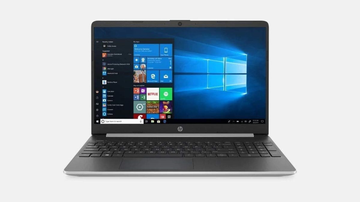 ⁦HP لابتوب فاخر بشاشة لمس HD 15.6 انش 2020 15.6 انش ومعالج انتل كور i5-1035G1 الجيل العاشر وذاكرة DDR4 سعة 16GB وSSD 512GB وUSB نوع C وHDMI وويندوز 10 - فضي⁩ - الصورة ⁦5⁩