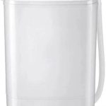 غسالة محمولة 2 في 1 من جانج كيانج، غسالة احذية كهربائية صغيرة بضوء ازرق مجفف دوار سعة 7.5 لتر، سعة كبيرة 7.5 كجم، غسالة احذية الكل في واحد (ابيض-اسود)