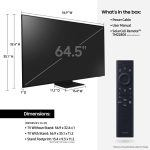 ⁦سامسونج 65 انش كلاس نيو QLED 4K QN90B سلسلة ميني LED كوانتوم HDR 32x دولبي اتموس + زاوية رؤية فائقة مضادة للوهج في موديل 2022 - اصدار عالمي (مجدد)⁩ - الصورة ⁦2⁩