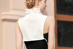 ⁦NALACAL Fake Collar Lady Ruffles Turtle Neck False Shirt Collar Detachable Doll Lapel Blouse Half Shirts False Collar Stand Top Elegant for Women's Girl's⁩ - الصورة ⁦5⁩
