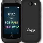 يونيهرتز هاتف ذكي جيلي برو 3GB+32GB، اصغر هاتف ذكي 4G في العالم، اندرويد 8.1 اوريو غير مقفل، اسود
