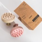 ⁦Hair Washing and Mohani Scalp Massage Brush with Soft Silicone Bristles and Wheat Straw | Scalp Massager for Hair Growth Promote | Head Massage Brush Against Dandruff | Green Hair Massage Brush⁩ - الصورة ⁦5⁩