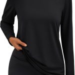 اوتوميت بلايز رياضية باكمام طويلة ورقبة دائرية ضيقة لصالة الالعاب الرياضية والمشي لمسافات طويلة والجري والصيف 2025 للنساء