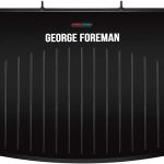 جورج فورمان شواية كهربائية كبيرة [غير لاصقة، صحية، توستي، طبق ساخن، بانيني، شواء، موفرة للطاقة، تخزين عمودي، سهلة التنظيف، صينية تنقيط، ضوء جاهز للطهي] اسود، 2400 واط 25820