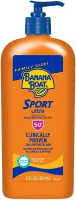 Banana Boat Sport SPF 50 Family Size Sunscreen Lotion, 12 Fluid Ounce