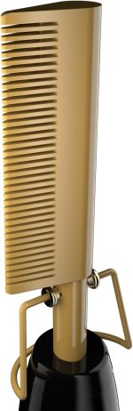 ⁦انديس مشط ضغط احترافي من السيراميك الحراري 38335 للشعر - حرارة عالية 450 فهرنهايت مع جهد مزدوج - 20 اعدادات حرارة قابلة للتعديل، ايقاف تلقائي لمدة 30 دقيقة، ذهبي⁩ - الصورة ⁦8⁩