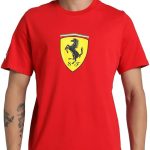 Puma Mens Ferrari Race Colored Big Shield Tee Motorsport