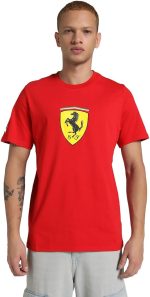 Puma Mens Ferrari Race Colored Big Shield Tee Motorsport