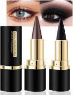 Kaely 2Pcs Black Brown Gel Eyeliner Pencil, Natural Black Eyeliner Cream for Women, Eye Liner Waterproof Smudge Proof, Smoky Eyeshadow Stick Makeup