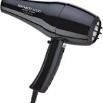 مجفف شعر احترافي تورنيدو 6000 سوبر تيربو بقدرة 2500 واط من تكنو - عالي الطاقة وخفيف الوزن ومتين (اسود)