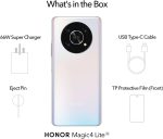 ⁦اونر هاتف ذكي ماجيك 4 لايت 5G 6 + 128 جيجابايت اندرويد 11 مع كاميرا 48 ميجابيكسل، شاشة 6.8 انش 120 هرتز LCD، سناب دراجون 695، شحن سريع 66 واط مع بطارية 4800mAh (ضمان عامين، فضي تيتانيوم⁩ - الصورة ⁦7⁩