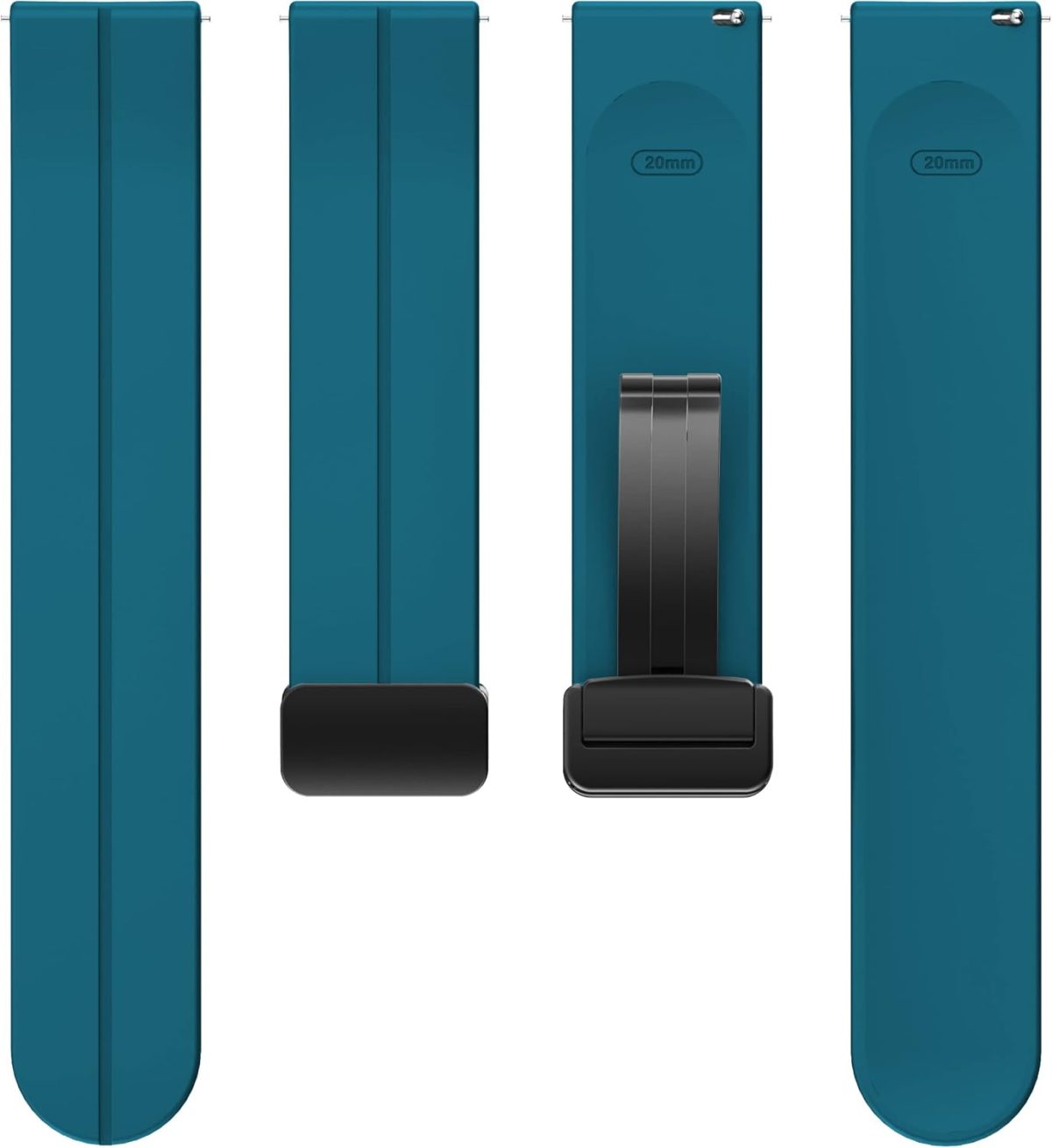 ⁦LEIXIUER 2 Pack 20mm Magnetic Strap for Samsung Galaxy Watch 6 40mm 44mm 43mm 47mm/5 Pro Band 45mm/Galaxy Watch 5 4 44mm 40mm/4 Classic 42mm 46mm Sport Silicone Strap with Magnetic Folding Buckle⁩ - الصورة ⁦6⁩