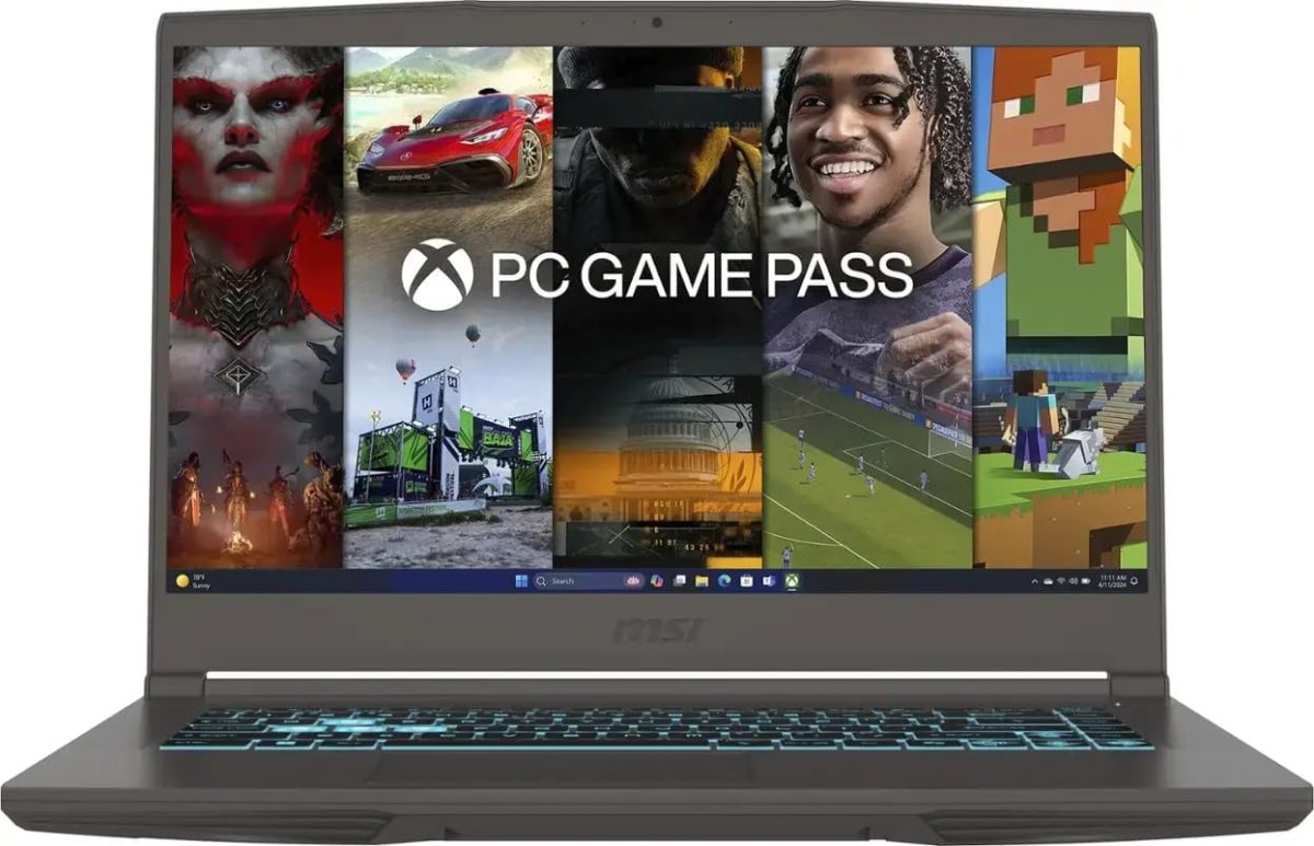 ⁦MSI لابتوب العاب رفيع 15 بشاشة FHD IPS 15.6 انش بتردد 144Hz ومعالج انتل ثماني النواة i5-13420H (>i7-11800H) وDDR4 16GB وSSD سعة 512GB وبطاقة جيفورس RTX 4050 واضاءة خلفية USB-C وويندوز 11 برو مع ملحق⁩ - الصورة ⁦2⁩