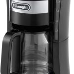 ماكينة تحضير القهوة بفلتر من ديلونجي، 1.25 لتر، نظام اغلاق تلقائي ومضاد للتنقيط، ICM15210.1 - اسود